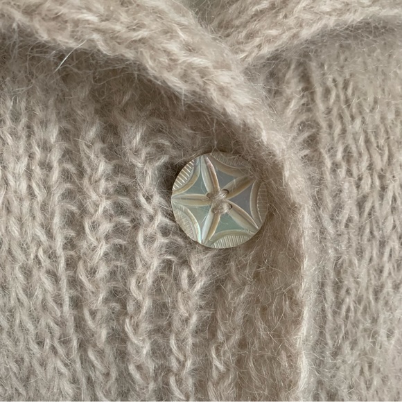 Vintage 70s 80s Suzin Ellis Bonwit Teller Mohair Sweater Coat Cardigan - Picture 3 of 10